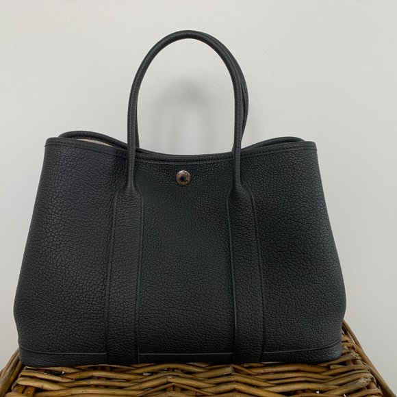 HERMES Garden Party 30 Black Negonda Brand New - Picture 2 of 11
